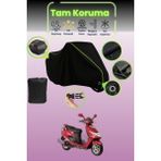 Dokaca Neo Siyah Neon Fitilli Kilit ve Arka Çanta Uyumlu Suzuki An 125 Hk Uyumlu Motosiklet Brandası - Siyah-Arka Çanta ve Kilit Uyumlu