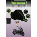 Dokaca Neo Siyah Neon Fitilli Kilit ve Arka Çanta Uyumlu Yamaha X-Max 250 Abs Uyumlu Motosiklet Brandası - Siyah-Arka Çanta ve Kilit Uyumlu
