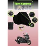Dokaca Neo Siyah Neon Fitilli Kilit ve Arka Çanta Uyumlu Yamaha X-Max 400 Tech Max Uyumlu Motosiklet Brandası - Siyah-Arka Çanta ve Kilit Uyumlu