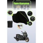 Dokaca Neo Siyah Neon Fitilli Kilit ve Arka Çanta Uyumlu Yamaha X-Max 400 Uyumlu Motosiklet Brandası - Siyah-Arka Çanta ve Kilit Uyumlu