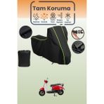 Dokaca Neo Siyah Neon Fitilli Mondial 50 Turismo Uyumlu Motor Branda, Koruyucu Örtü, Motosiklet Brandası - Siyah-Arka Çanta ve Kilit Uyumsuz