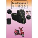 Dokaca Neo Siyah Neon Fitilli Suzuki An 125 Hk Uyumlu Motor Branda, Koruyucu Örtü, Motosiklet Brandası - Siyah-Arka Çanta ve Kilit Uyumsuz