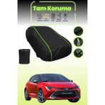 Dokaca Neo Siyah Neon Fitilli Toyota Corolla Hatchback Uyumlu Oto Branda Araba Brandası Koruma Örtüsü - Tek Renk