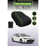 Dokaca Neo Siyah Neon Fitilli Toyota Corolla Sedan Uyumlu Oto Branda Araba Brandası Koruma Örtüsü - Tek Renk
