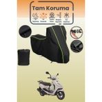 Dokaca Neo Siyah Neon Fitilli Yamaha Cygnus L Uyumlu Motor Branda, Koruyucu Örtü, Motosiklet Brandası - Siyah-Arka Çanta ve Kilit Uyumsuz