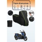 Dokaca Neo Siyah Neon Fitilli Yamaha X-Max 250 Uyumlu Motor Branda, Koruyucu Örtü, Motosiklet Brandası - Siyah-Arka Çanta ve Kilit Uyumsuz