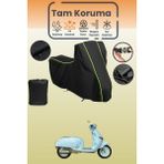 Dokaca Neo Siyah Neon Fitilli Yuki Mojito 50 Uyumlu Motor Branda, Koruyucu Örtü, Motosiklet Brandası - Siyah-Arka Çanta ve Kilit Uyumsuz