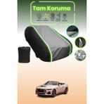 Dokaca Neo Siyah_gri_siyah Neon Fitilli Ford Mustang Convertible 6 Uyumlu Koruma Örtüsü Araba Brandası - Çift Renk