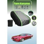 Dokaca Neo Siyah_gri_siyah Neon Fitilli Ford Mustang Convertible V Uyumlu Koruma Örtüsü Araba Brandası - Çift Renk