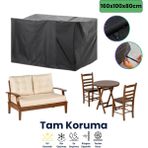 Dokaca Siyah 160X100X80 Dış Mekan Mobilya Koruma Örtüsü Bahçe Mobilya Örtüsü Su ve Toz Geçirmez - 100x160