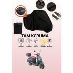 Dokaca Siyah Arka Çanta Uyumlu Arora Mojito 125 Uyumlu Motosiklet Brandası, Koruyucu Örtü