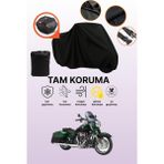Dokaca Siyah Arka Çanta Uyumlu Harley-Davidson Cvo Road King Uyumlu Motosiklet Brandası, Koruyucu Örtü