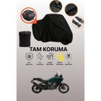 Dokaca Siyah Arka Çanta Uyumlu Harley-Davidson Pan America RA1250 Uyumlu Motosiklet Brandası, Koruyucu Örtü