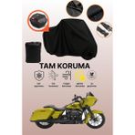 Dokaca Siyah Arka Çanta Uyumlu Harley-Davidson Road Glide St Uyumlu Motosiklet Brandası, Koruyucu Örtü