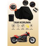 Dokaca Siyah Arka Çanta Uyumlu Harley-Davidson Softail Fxdr 114 Uyumlu Motosiklet Brandası, Koruyucu Örtü