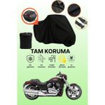 Dokaca Siyah Arka Çanta Uyumlu Harley-Davidson Vrscd Night Rod Uyumlu Motosiklet Brandası, Koruyucu Örtü