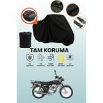 Dokaca Siyah Arka Çanta Uyumlu Kanuni Breton 125 Uyumlu Motosiklet Brandası, Koruyucu Örtü