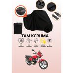 Dokaca Siyah Arka Çanta Uyumlu Kanuni Breton Sl 125 Uyumlu Motosiklet Brandası, Koruyucu Örtü