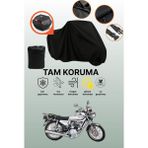 Dokaca Siyah Arka Çanta Uyumlu Kuba Çita 100R Max Uyumlu Motosiklet Brandası, Koruyucu Örtü