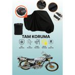 Dokaca Siyah Arka Çanta Uyumlu Kuba Çita 170F Uyumlu Motosiklet Brandası, Koruyucu Örtü