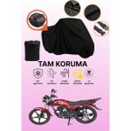Dokaca Siyah Arka Çanta Uyumlu Mondial 100 Superboy I Uyumlu Motosiklet Brandası, Koruyucu Örtü