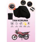 Dokaca Siyah Arka Çanta Uyumlu Mondial 125 Superboy I Uyumlu Motosiklet Brandası, Koruyucu Örtü
