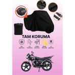 Dokaca Siyah Arka Çanta Uyumlu Mondial 150 Mg Superboy x Uyumlu Motosiklet Brandası, Koruyucu Örtü