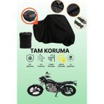 Dokaca Siyah Arka Çanta Uyumlu Mondial 150 Mr Vulture Uyumlu Motosiklet Brandası, Koruyucu Örtü