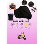 Dokaca Siyah Arka Çanta Uyumlu Rks Bolero 50 Uyumlu Motosiklet Brandası, Koruyucu Örtü