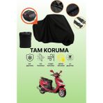Dokaca Siyah Arka Çanta Uyumlu Suzuki An 125 Hk Uyumlu Motosiklet Brandası, Koruyucu Örtü