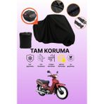 Dokaca Siyah Arka Çanta Uyumlu Yamaha Crypton Uyumlu Motosiklet Brandası, Koruyucu Örtü