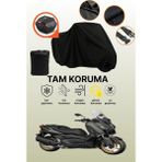 Dokaca Siyah Arka Çanta Uyumlu Yamaha X-Max 250 Tech Max Uyumlu Motosiklet Brandası, Koruyucu Örtü