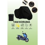Dokaca Siyah Arora Max Jet Uyumlu Motor Branda, Koruyucu Örtü, Motosiklet Brandası - Siyah Arka Çanta ve Kilit Uyumsuz