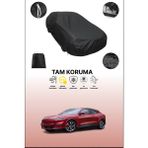 Dokaca Siyah Ford Mustang Mach-E 2020 - 2021 Uyumlu Araba Brandası, Koruyucu Örtü, Oto Branda
