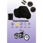 Dokaca Siyah Harley-Davidson Dyna Wide Glide Fxdwgı Uyumlu Motor Branda, Koruyucu Örtü, Motosiklet Brandası - Siyah Arka Çanta ve Kilit Uyumsuz