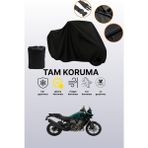 Dokaca Siyah Harley-Davidson Pan America RA1250 Uyumlu Motor Branda, Koruyucu Örtü, Motosiklet Brandası - Siyah Arka Çanta ve Kilit Uyumsuz
