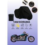 Dokaca Siyah Harley-Davidson Screamin Eagle V-Rod Vrscse Uyumlu Motosiklet Brandası, Koruyucu Örtü - Siyah Arka Çanta ve Kilit Uyumsuz