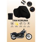 Dokaca Siyah Harley-Davidson Softail Night Train Fxstbı Uyumlu Motosiklet Brandası, Koruyucu Örtü - Siyah Arka Çanta ve Kilit Uyumsuz