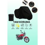 Dokaca Siyah Kanuni Breton S Uyumlu Motor Branda, Koruyucu Örtü, Motosiklet Brandası - Siyah Arka Çanta ve Kilit Uyumsuz