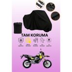Dokaca Siyah Kanuni Cross 150 Uyumlu Motor Branda, Koruyucu Örtü, Motosiklet Brandası - Siyah Arka Çanta ve Kilit Uyumsuz