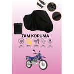 Dokaca Siyah Kanuni Cross 250 Uyumlu Motor Branda, Koruyucu Örtü, Motosiklet Brandası - Siyah Arka Çanta ve Kilit Uyumsuz