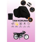 Dokaca Siyah Kilit Uyumlu Arora Ar 100-8 Klasik Tel Uyumlu Motosiklet Brandası, Koruyucu Örtü