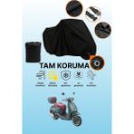 Dokaca Siyah Kilit Uyumlu Arora Mojito 125 Uyumlu Motosiklet Brandası, Koruyucu Örtü