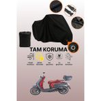 Dokaca Siyah Kilit Uyumlu Arora Mojito 50 Uyumlu Motosiklet Brandası, Koruyucu Örtü