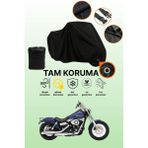 Dokaca Siyah Kilit Uyumlu Harley-Davidson Dyna Street Bob Fxdba Uyumlu Motosiklet Brandası, Koruyucu Örtü