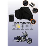Dokaca Siyah Kilit Uyumlu Harley-Davidson Dyna Switchback Uyumlu Motosiklet Brandası, Koruyucu Örtü