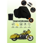 Dokaca Siyah Kilit Uyumlu Harley-Davidson Road Glide St Uyumlu Motosiklet Brandası, Koruyucu Örtü