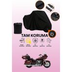 Dokaca Siyah Kilit Uyumlu Harley-Davidson Road Glide Ultra Uyumlu Motosiklet Brandası, Koruyucu Örtü