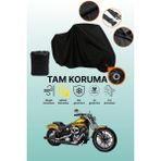 Dokaca Siyah Kilit Uyumlu Harley-Davidson Softail Breakout Fxsb Uyumlu Motosiklet Brandası, Koruyucu Örtü