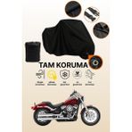 Dokaca Siyah Kilit Uyumlu Harley-Davidson Softail Low Rider Uyumlu Motosiklet Brandası, Koruyucu Örtü